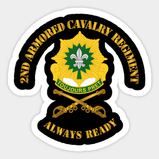 2nd Armored Cavalry Regiment DUI - Always Ready Sticker